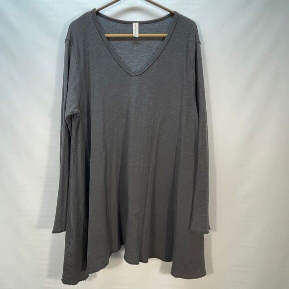 North Star Base Gray Beige Hi-Low Hem Long Sleeve V-Neck T-Shirt Bundle of 2 XS - Picture 7 of 13